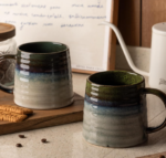 Kiln-Change Glaze Ceramic Mug, Sturdy Large-Capacity Design - Image 2