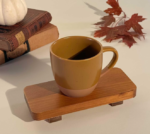 Matte Ceramic Latte Mug, Bohemian Style