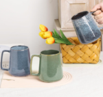 Large Ceramic Coffee Mug Set With Lid And Spoon - Image 2