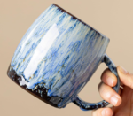 Large-Capacity Kiln-Change Glaze Mug, Ergonomic Handle - Image 2