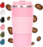 Leak-Proof Portable Vacuum-Insulated Stainless Steel Coffee Mug