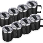 Double-Walled Vacuum-Insulated Coffee Mug With Lid And Handle