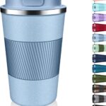 Leak-Proof Double-Walled Vacuum-Insulated Stainless Steel Coffee Mug With Lid