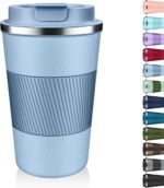 Leak-Proof Double-Walled Vacuum-Insulated Stainless Steel Coffee Mug With Lid