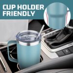 Double-Walled Vacuum-Insulated Stainless Steel Mug With Lid, Handle, And Straw - Image 2