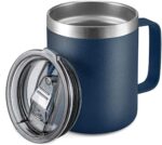 Double-Walled Vacuum-Insulated Stainless Steel Coffee Mug With Handle