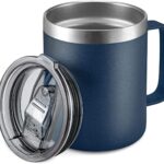 Double-Walled Vacuum-Insulated Stainless Steel Coffee Mug With Handle