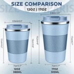 Leak-Proof Double-Walled Vacuum-Insulated Stainless Steel Coffee Mug With Lid - Image 2