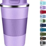 Leak-Proof Vacuum-Insulated Stainless Steel Coffee Mug With Lid