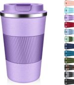 Leak-Proof Vacuum-Insulated Stainless Steel Coffee Mug With Lid